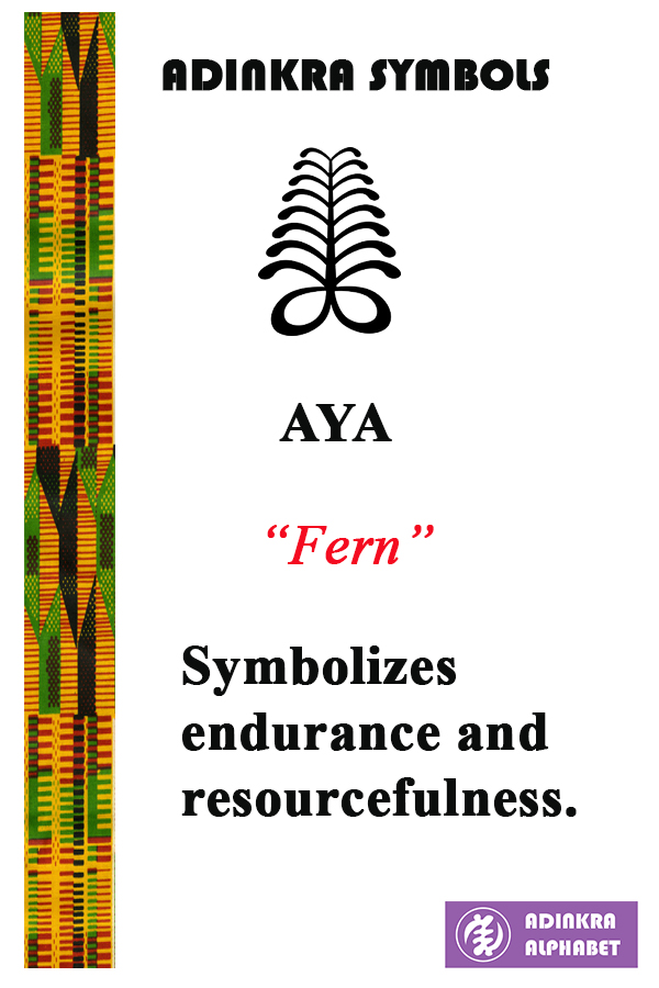 Aya – Adinkra Alphabet